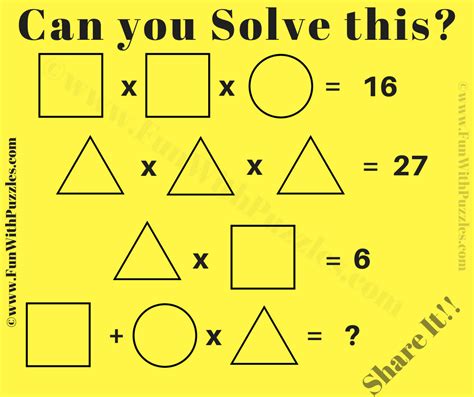 MATH BRAIN TEASERS .